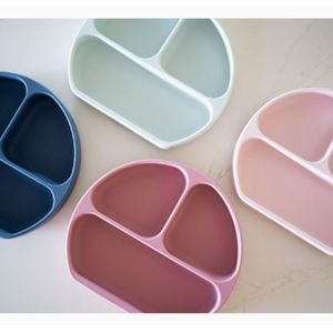 Ava + Oliver Divided Suction Silicone Toddler Plates Bundle